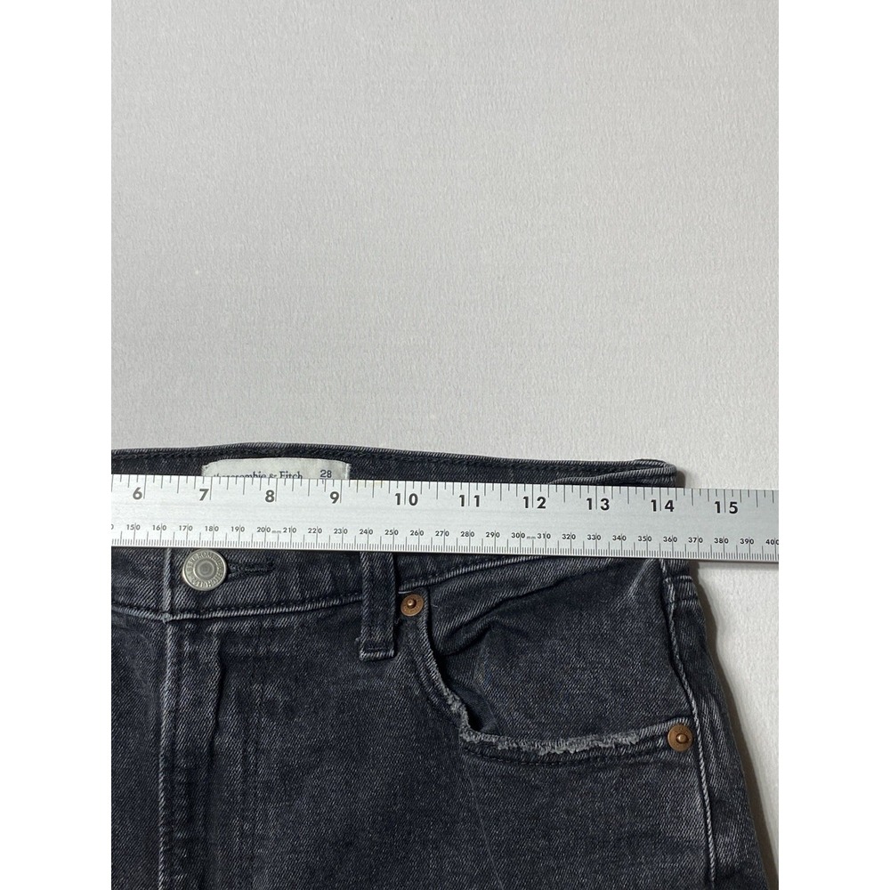 Abercrombie Curve Love Womens 28 Ultra High Rise Ankle Straight Black Jeans - Picture 7 of 11
